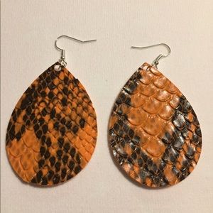 Faux Leather Earrings